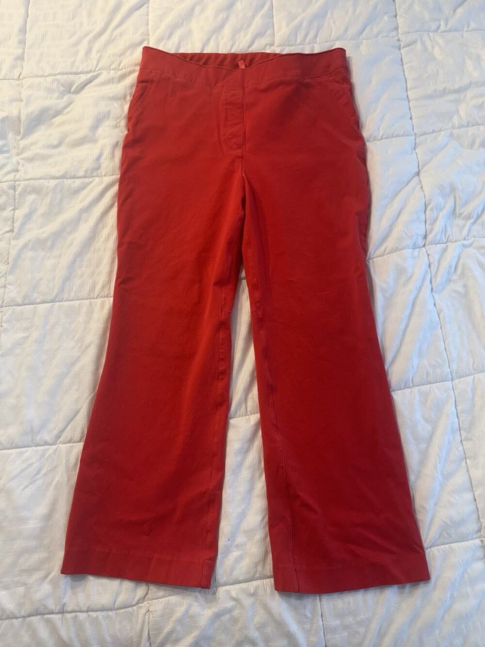 SPANX Pants True Red On-The-Go Kick Flare Pull On Stretchy Tummy Shaping XL